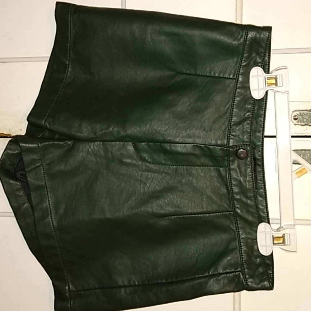 Leather shorts